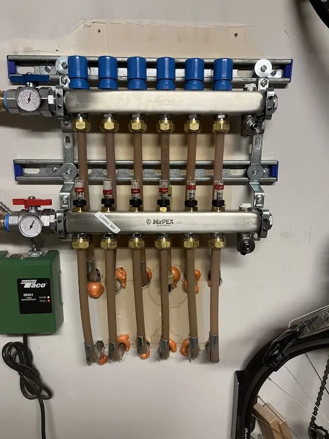 Plumber performing Gas Line Installation at a residential property in Rockford